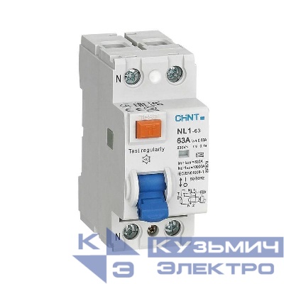 Выключатель дифференциального тока (УЗО) 2п 25А 30мА тип AC 6кА NL1-63 (R) CHINT 200212