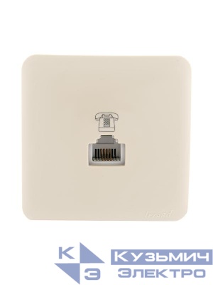 Розетка телефонная Viola RJ11 евро стандарт крем. LEZARD 751-0300-137