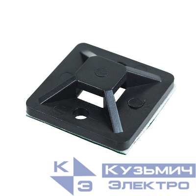 Площадка самоклеящаяся 25х25мм черн. (уп.100шт) Rexant 07-2026