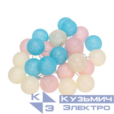 Гирлянда "Тайские фонарики" Перламутр 5м 25LED тепл. бел. питание USB прозр. ПВХ Neon-Night 304-010