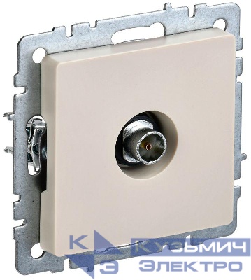 Розетка телевизионная оконечная TV СП Brite РТВ11-0-БрКр механизм беж. IEK BR-A10-O-K10