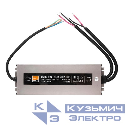 Блок питания для светодиод. ленты BSPS 12В 25.00А=300Вт IP67 JazzWay 5062085