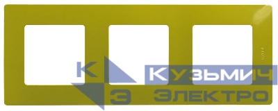 Рамка 3-м Etika зел. папоротник IEK 672543