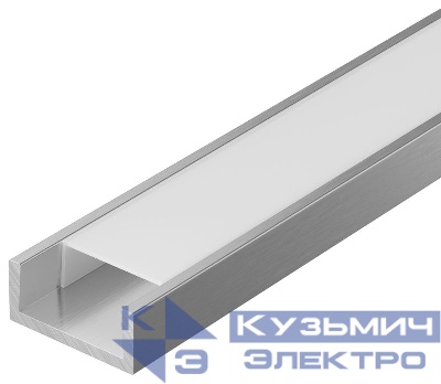 Профиль для светодиод. ленты 1607 L2000 накладной прямоугольный комплект аксессуаров опал алюм. IEK LSADD1607-SET1-2-N1-1-08