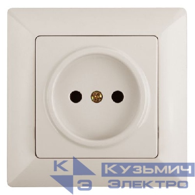 Розетка 1-м СП Solo 4-201-02 2P 16А 250В IP20 без заземл. слон. кость Intro Б0053642