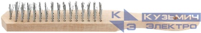 Корщетка 4-х рядная деревянная ручка КУРС 38400