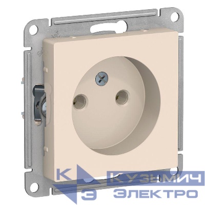 Розетка 1-м СП AtlasDesign 16А IP20 без заземл. без защ. шторок механизм беж. SE ATN000241