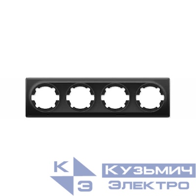 Рамка 4-м Florence черн.1E52401303 OneKeyElectro 2172831