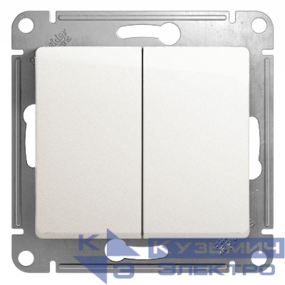 Выключатель 2-кл. СП Glossa 10А IP20 (сх. 5) 10AX механизм перламутр. SE GSL000651
