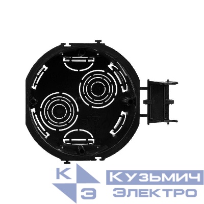 Коробка подрозеточная для сплошных стен черн. под 2 модуля безвинтов. DKC 59302