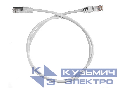 Патч-корд FTP4 cat.5e, 1.0м, литой коннектор, серый, LSZH, NETKO Expert CKC