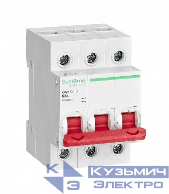 Выключатель нагрузки 3п 63А 400В City9 Set SE C9S16363