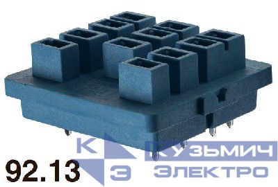 Розетка для монтажа на плате для реле 62.31 62.32 62.33 в комплекте металлич. клипса 092.54 FINDER 9213SMA