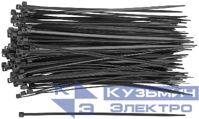 Хомут для проводов 150х2.5мм нейлон. черн. (уп.100шт) FIT 60390