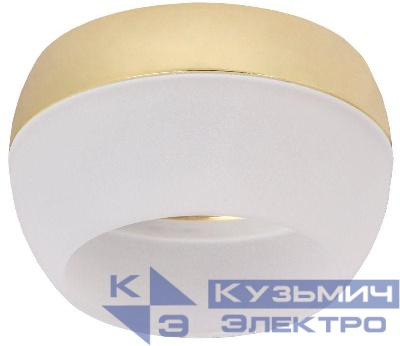 Светильник 4010 накладной потолочный под лампу GX53 золото IEK LT-UPB0-4010-GX53-1-K22