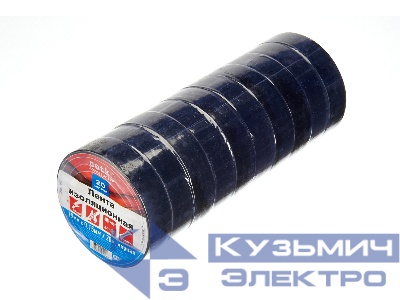 Изолента (лента изоляционная) 19мм х 20м,  черная 10шт, NETKO Optima