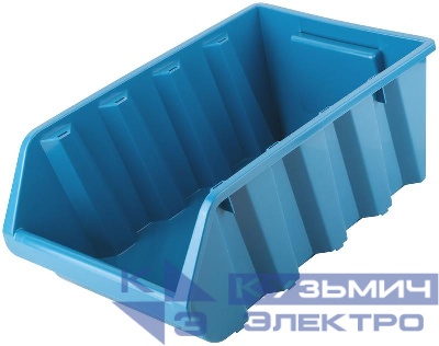 Лоток для крепежа пластиковый 375х225х160мм син. MOS 65699М