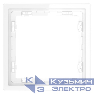 Рамка 1-м S70 пластик. бел. глянцевый Voltum VLS100101