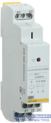 Реле промежуточное OIR 2 конт. (8А) 24В AC/DC IEK OIR-208-ACDC24V