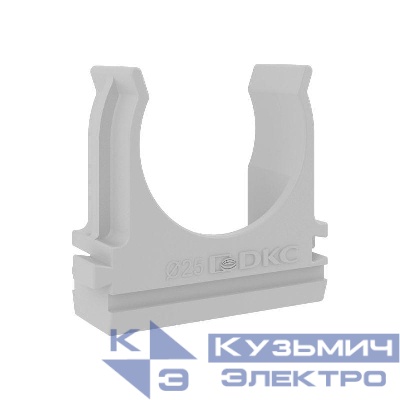 Держатель для труб (клипса) d25мм с защелкой (розн. уп.12шт) DKC 51025R