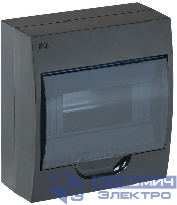 Корпус навесной ЩРН-П-8 Krepta 3 IP41 пластик. черн. IEK MKP12-N-08-41-K02
