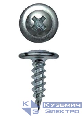 Саморез с пресс-шайбой 4.2х76 острый (уп.100шт) (уп.100шт) DKC CM275076