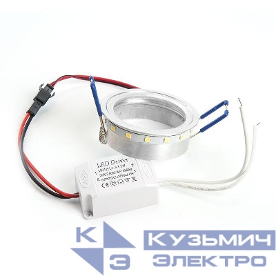 Кольцо с диодами и драйвер для светильников с подсветкой 3Вт 15LEDх2835 4000К LB-1226 FERON 28890