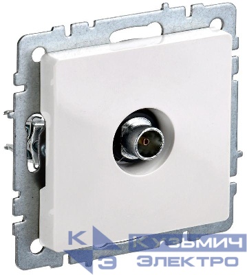 Розетка телевизионная оконечная TV СП Brite РТВ11-0-БрБ механизм бел. IEK BR-A10-O-K01