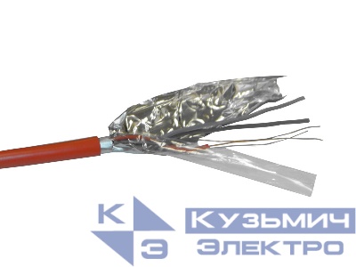 Кабель сигнальный NETKO, экранированный, КПСЭнг (А) - FRLS, 2*2*0.2мм2 (0.5мм) 200м, красный