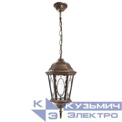 Светильник PL164 60Вт E27 230В садово-парковый малый на цепочке 500мм черн. зол. FERON 11331