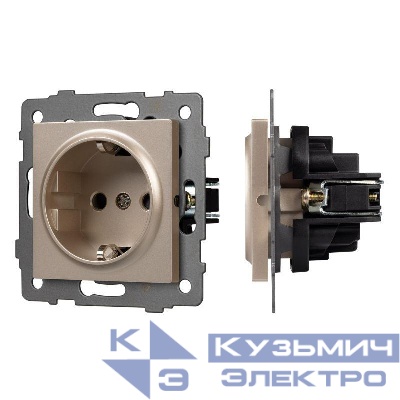 Розетка электрическая SCT-MEU1-PL-GD-V 16А 250В механизм Arlight 049817