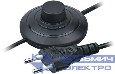 Шнур 61 601 NPS-FS01-170-2х0.5-BL 1.7м с выкл. черн. Navigator 61601