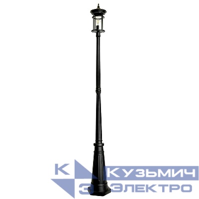 Светильник PL767 60Вт E27 IP44 230В садово-парковый черн. FERON 51821