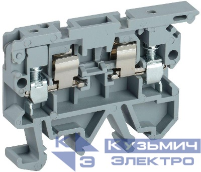 Клемма винтовая КВИ-4-П с держат. предохр. 5х20 сер. IEK YZN30-004F-K02