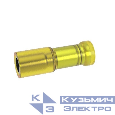 Наконечник-разъем цилиндрический розетка 9х5 изолированный фланец для кабеля сечением до 6.0кв.мм DKC ICCS-6.0-5-9