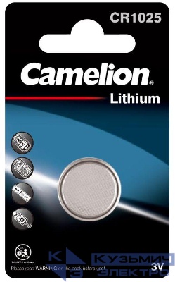 Элемент питания литиевый CR1025 BL-1 (блист.1шт) Camelion 5228