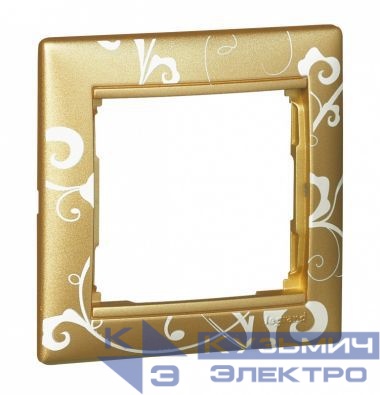Рамка 1-м Valena зол. барокко (блист.) IEK 694367