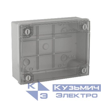 Коробка распределительная ОП 380х300х120мм IP56 12 каб. ввод прозр. DKC 54420