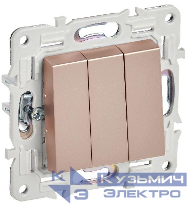 Выключатель 3-кл. SKANDY 10А SK-V11Sa песочн. IEK SK-V30-0-10-K98