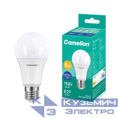 Лампа светодиодная LED15-A60/865/E27 15Вт грушевидная 220В Camelion 12713