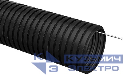 Труба гофрированная ПНД d20мм с протяжкой черн. (уп.100м) IEK CTG20-20-K02-100-1