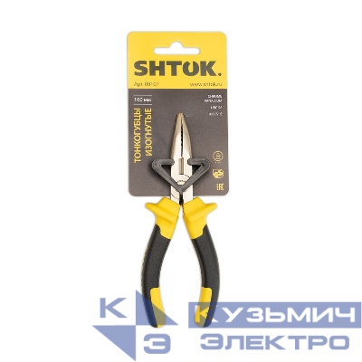 Тонкогубцы изогнутые 1000В 160мм (08107) SHTOK 376277