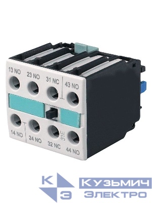 Блок-контакт 3RH1921-1FA11 1НО+1НЗ для контакторов типоразмеров S0…S12 фронтальный винт. клеммы IP20 Электротехник ET014823