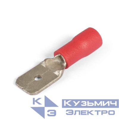 Разъем плоский РПИ-П 1.5-(6.3) красн. КВТ 49614