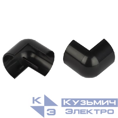 Угол для кабель-канала полукруглого внешн. 30х13мм OC-KK-30-13-GR графит (уп.2шт) Эра Б0064963
