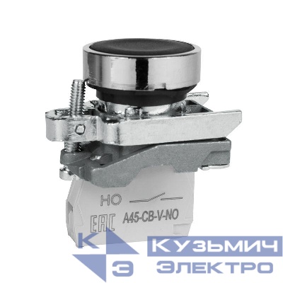 Кнопка OptiSignal D22 C4-P-210 черн. металл 1НО XB4BA21 КЭАЗ 332166