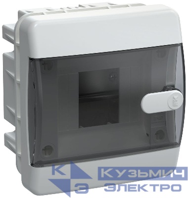 Корпус ЩРВ-П-4 UNION Compact IP41 черн. прозр. дверь пластик. IEK UIC-KP12-V-04-41-K01