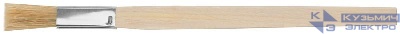 Кисть узкая натуральная светлая щетина деревянная ручка 15мм FIT 01245