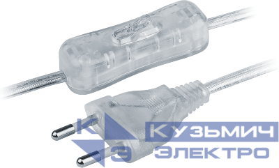 Шнур 61 723 NPS-FS-170-2х0.5-TR 1.7м с выкл. прозр. Navigator 61723