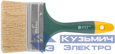 Кисть флейцевая "Контур" натур. светлая щетина пластиковая ручка 4дюйм (100мм) FIT 01168